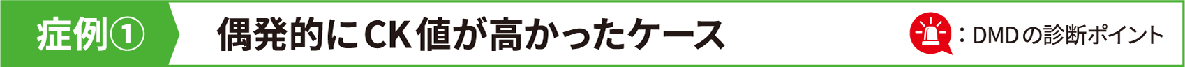 症例① 偶発的にCK値が高かったケース