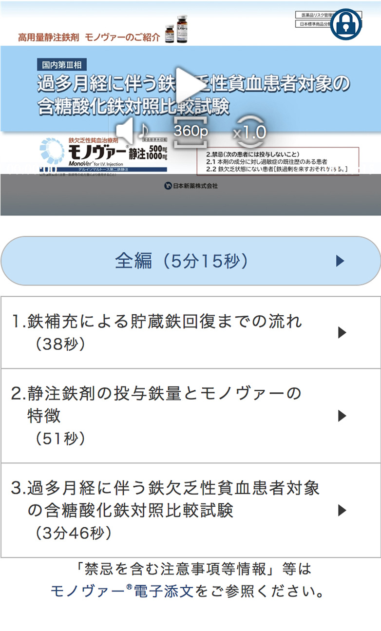 モノヴァーの国内臨床試験成績